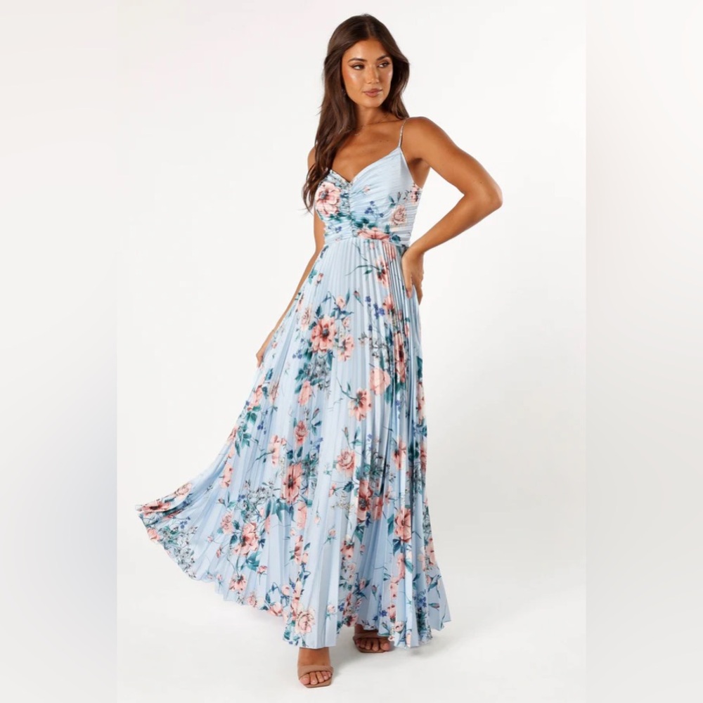Naira Floral Pleated Maxi Dress
Petal & Pup